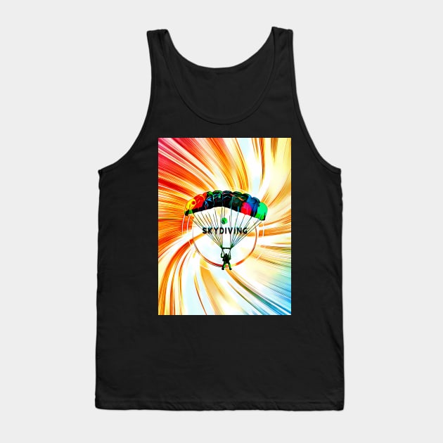 The Skydiving trend in freedom color art Tank Top by UMF - Fwo Faces Frog